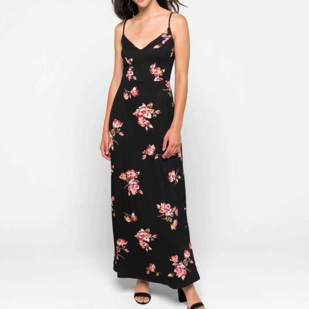 Nine Britton willow brushed knit floral maxi dress